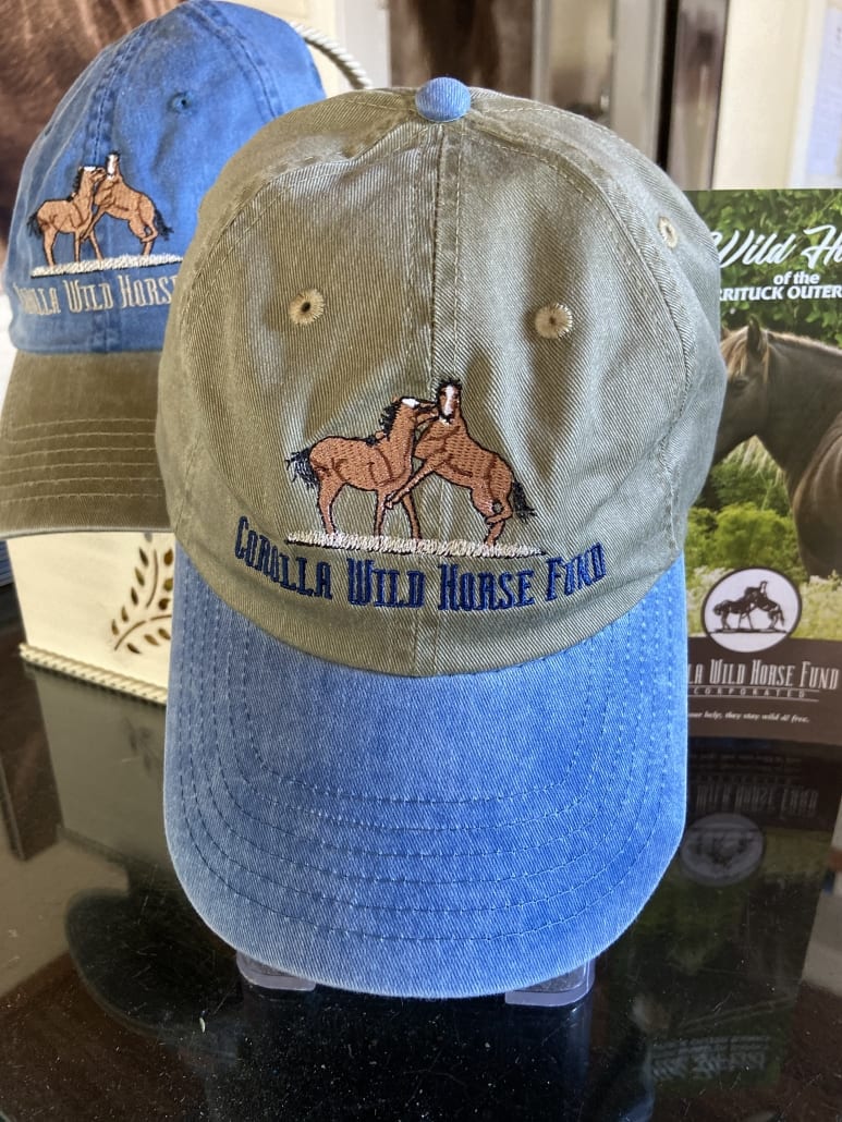 CWHF Denim Ball Caps - Corolla Wild Horse Fund