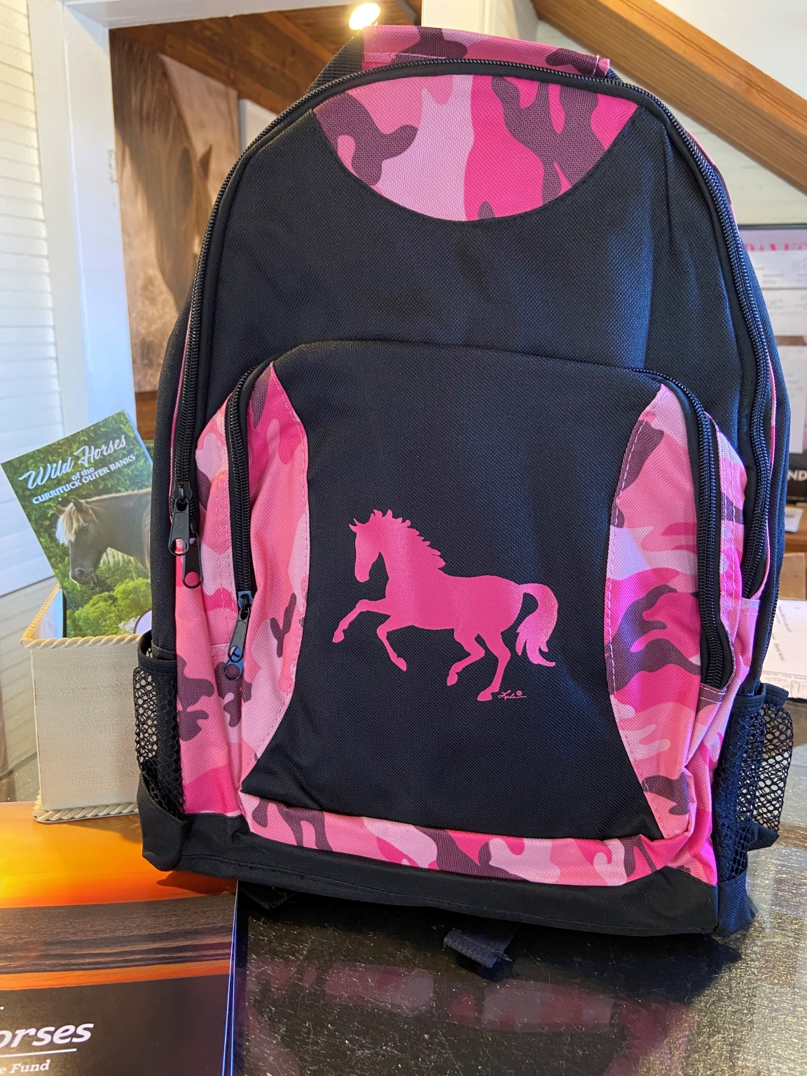 Pink Camo Backpack Corolla Wild Horse Fund