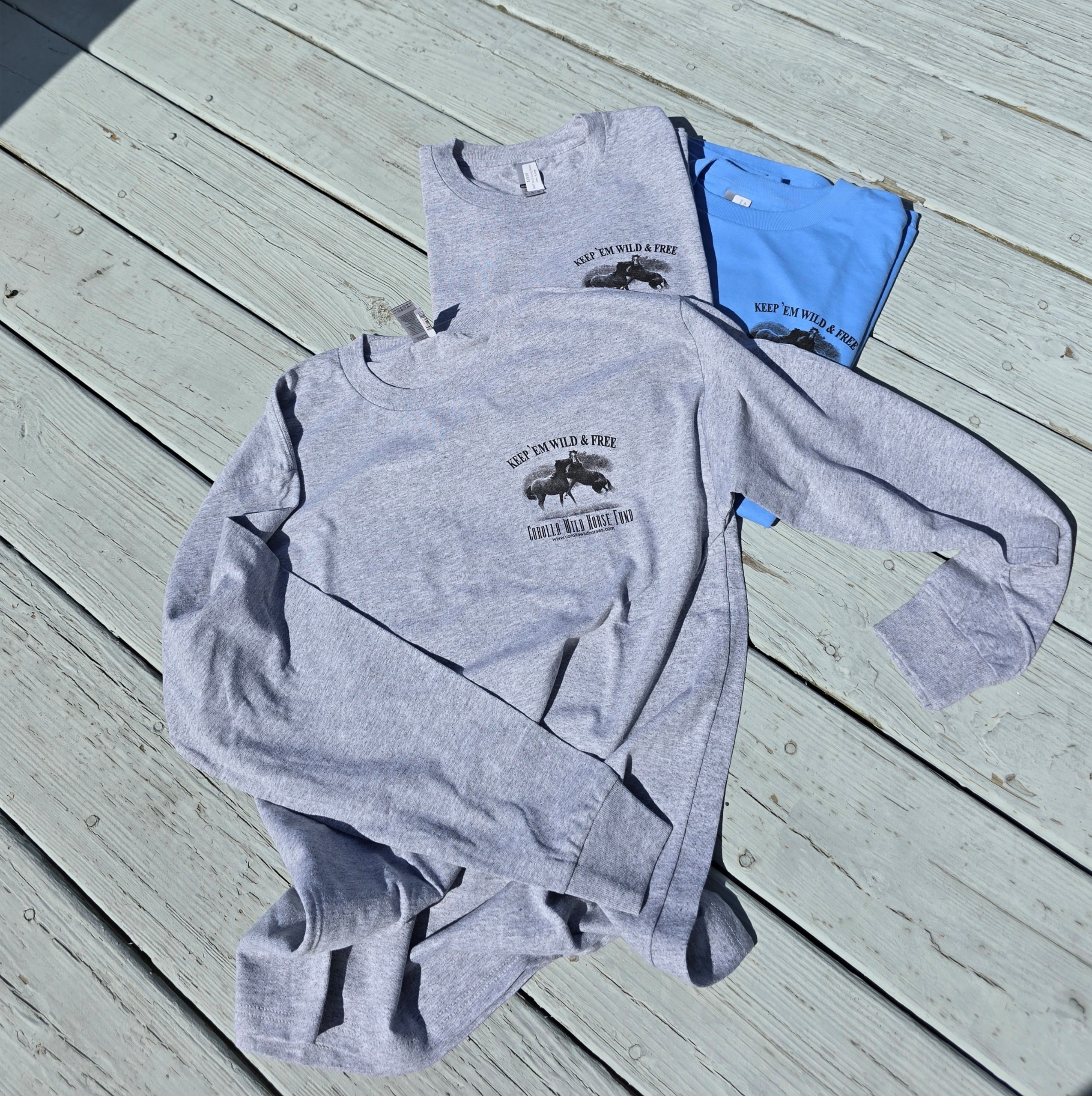 Wild and Free Youth Long Sleeve - Corolla Wild Horse Fund