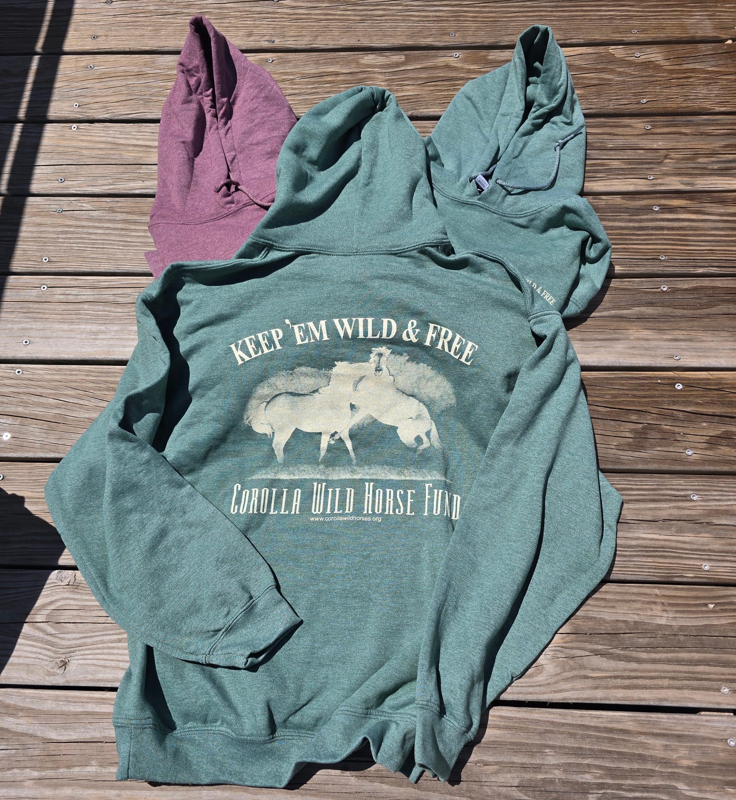 Wild And Free Adult Hoodie | Corolla Wild Horse Fund